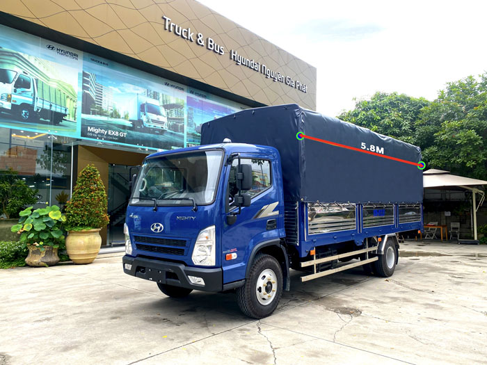 HYUNDAI MIGHTY EX8 GTL 7 TẤN THÙNG DÀI 5.8M 